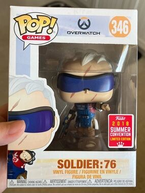 NIB✨ Overwatch Soldier : 76 Funkopop Vinyl Figurine #346 2018 summer convention